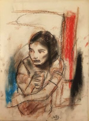 women on window
