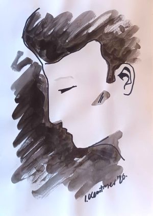 young man's profile